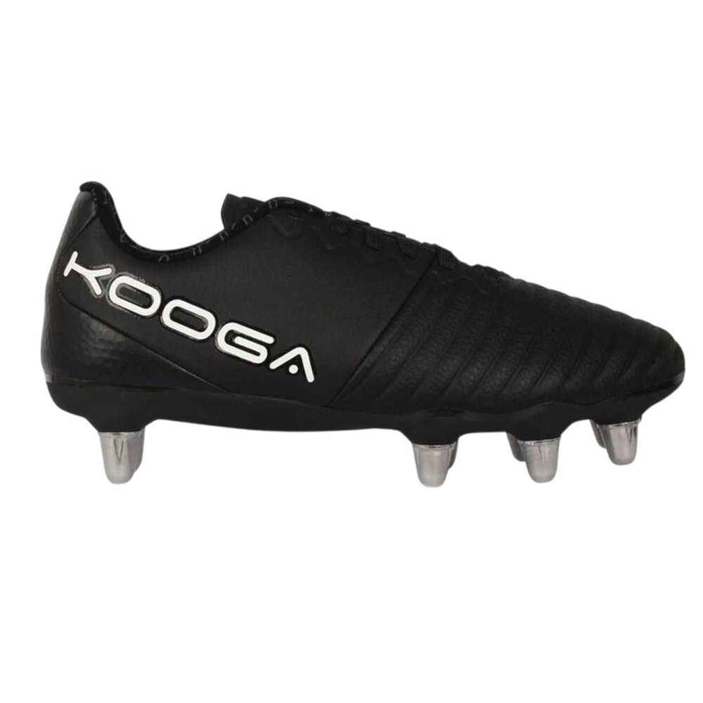KooGa Childrens/Kids Synthetic Rugby Boots / Black/White